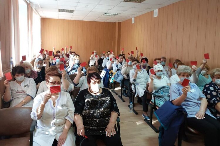 Состоялась внеочередная конференция ППО в Воскресенской областной больнице